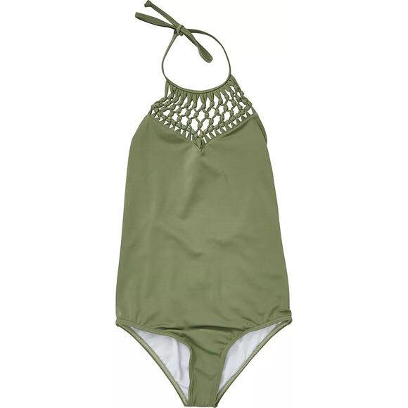 NWT Billabong Girls' Macrame Madness One Piece Swimsuit Size 7 - Picture 1 of 4